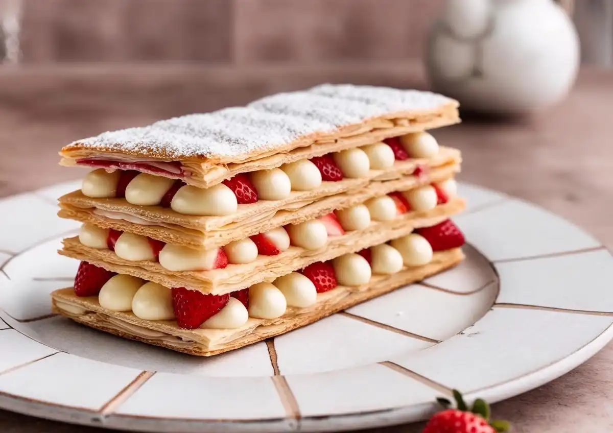 Millefeuille aux fraises