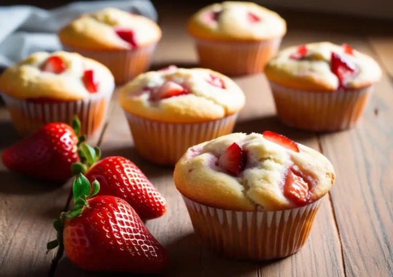 Muffins aux Fraises - Tendres Pépites Printanières