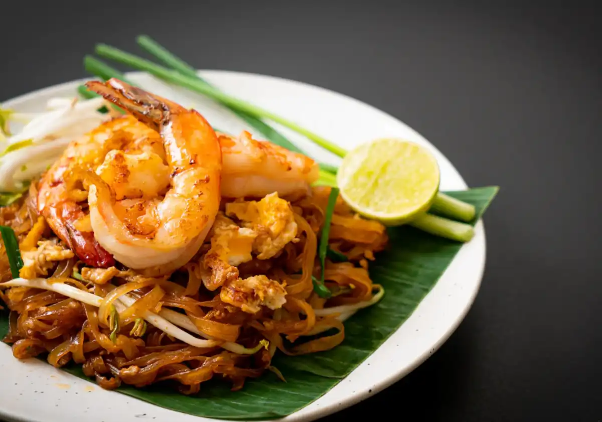Nouilles sautées aux crevettes
